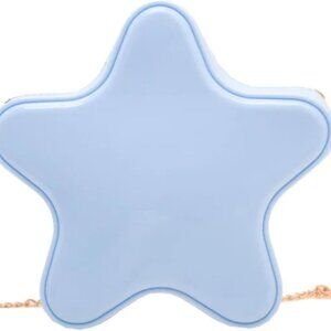 Trendy Baby Blue Star Jelly Crossbody Bag - Compact & Chic for Essential Nights